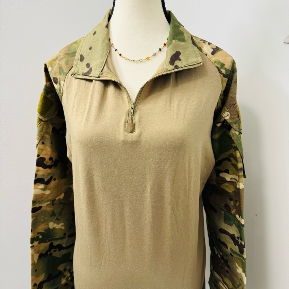 Men's Combat Shirts Tactical Long Sleeve Shirt With Elbow Pads Military BDU L - Picture 4 of 10